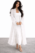 White Lace Duster Abaya