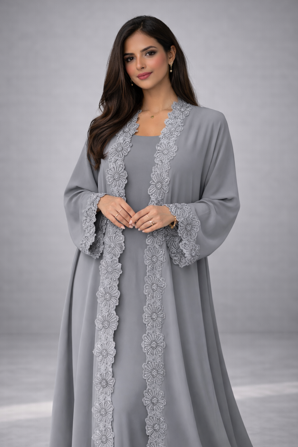 Stone Grey Abaya